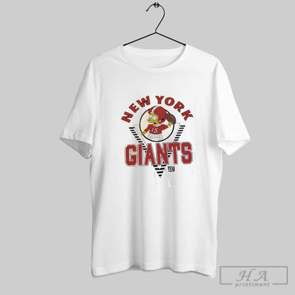 New York Giants X Simpsons Bart 2025 Cartoon Shirt Trendy Design
