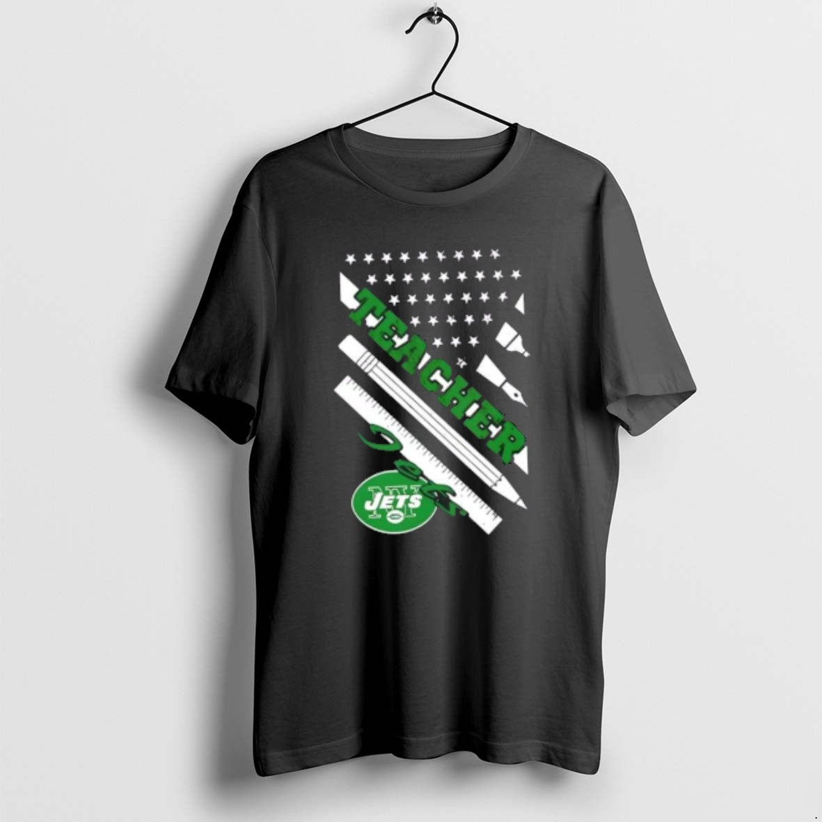 New York Jets Football X Teacher American Flag Shirt Stylish Outfit