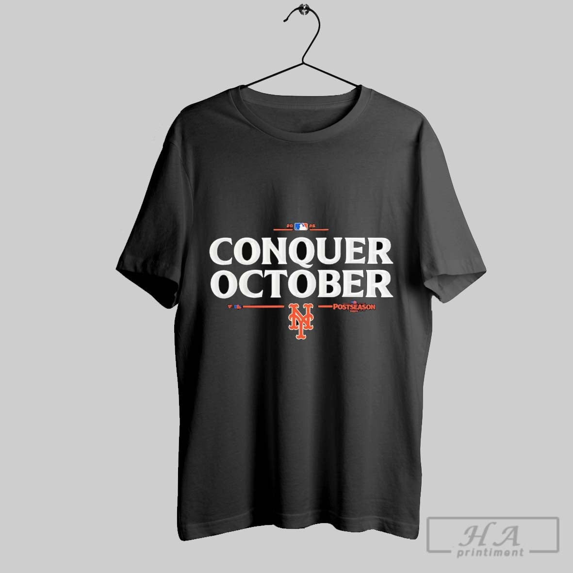 New York Mets Conquer October 2025 Mlb Postseason Shirt Premium Merch