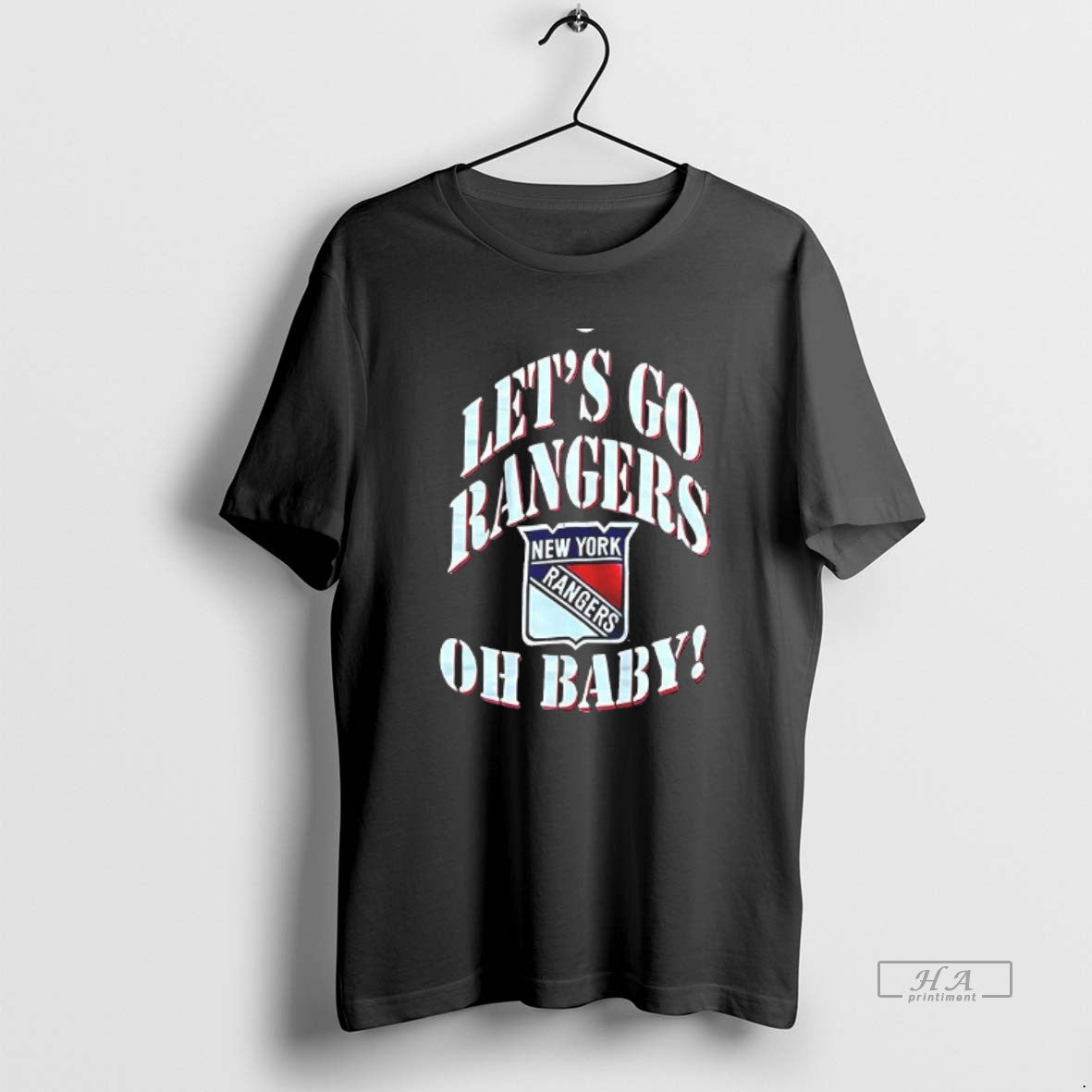New York Rangers Lets Go Rangers Oh Tee Trendy Art