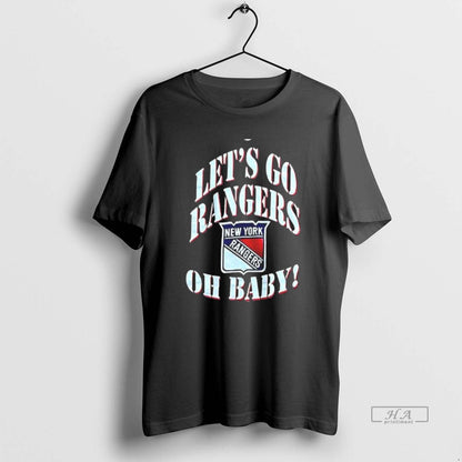 New York Rangers Lets Go Rangers Oh Tee Trendy Art
