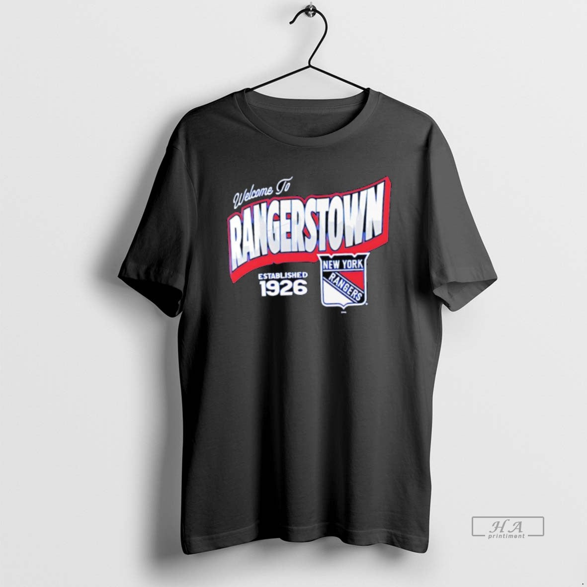 New York Rangers Welcome To Rangerstown Established 1926 Logo Tee