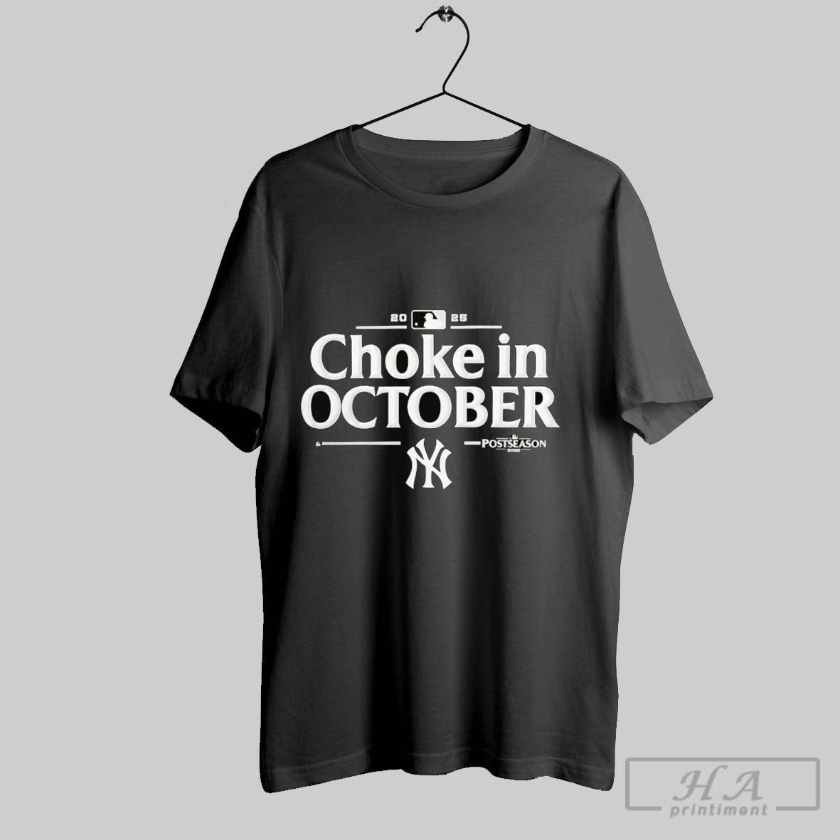 New York Yankees 2025 Choke October Mlb Postseason Hoodie Elegant