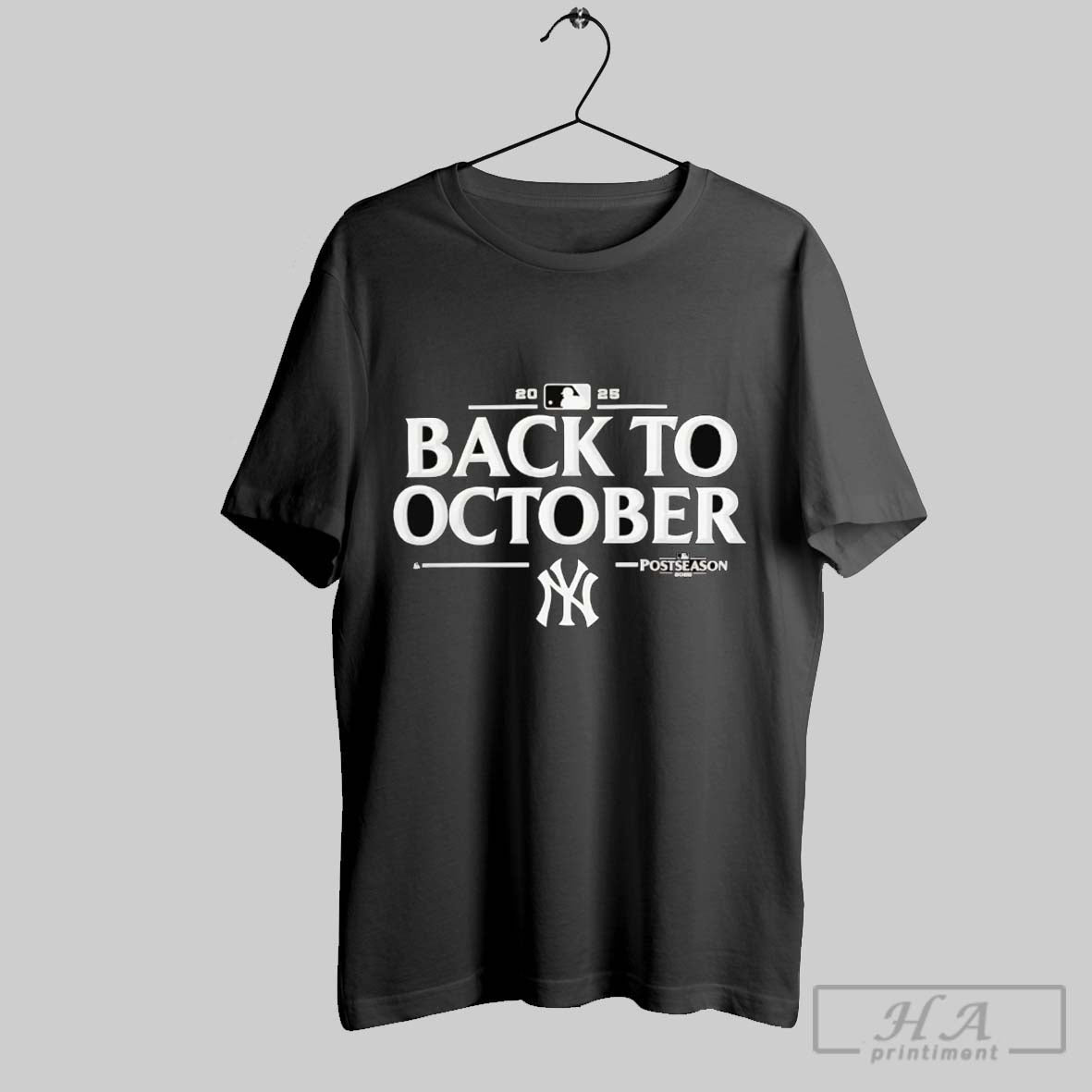 New York Yankees Back To October 2025 Mlb Postseason Tee Exclusive