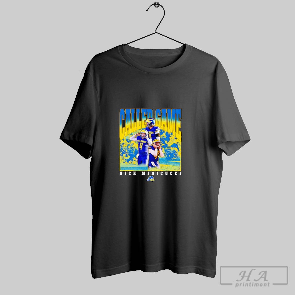 Nick Minicucci Called Game Delaware Blue Hens Football Shirt Retro