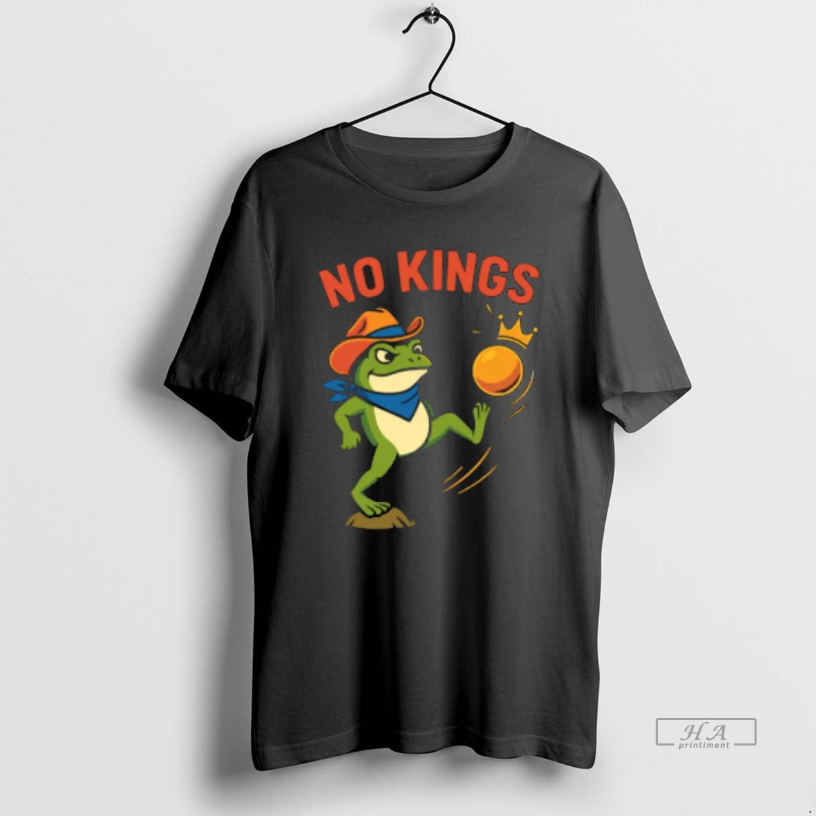 No Kings Portland Frog Kicking Protest Cartoon Hoodie Exclusive Design