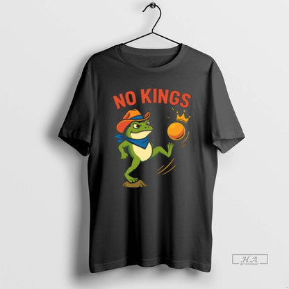 No Kings Portland Frog Kicking Protest Cartoon Hoodie Exclusive Design