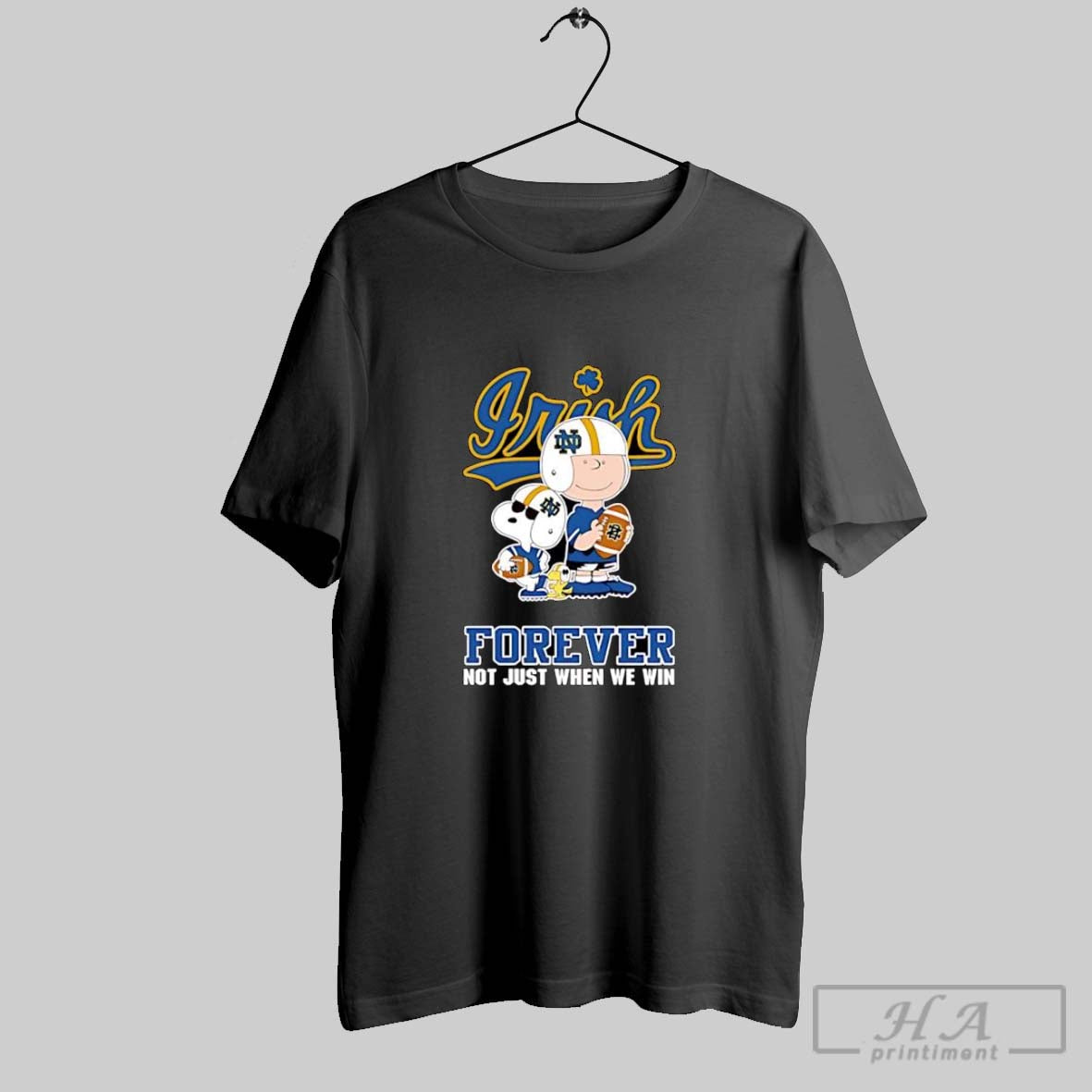 Notre Dame Fighting Irish Charlie Brown Cartoon Forever Shirt