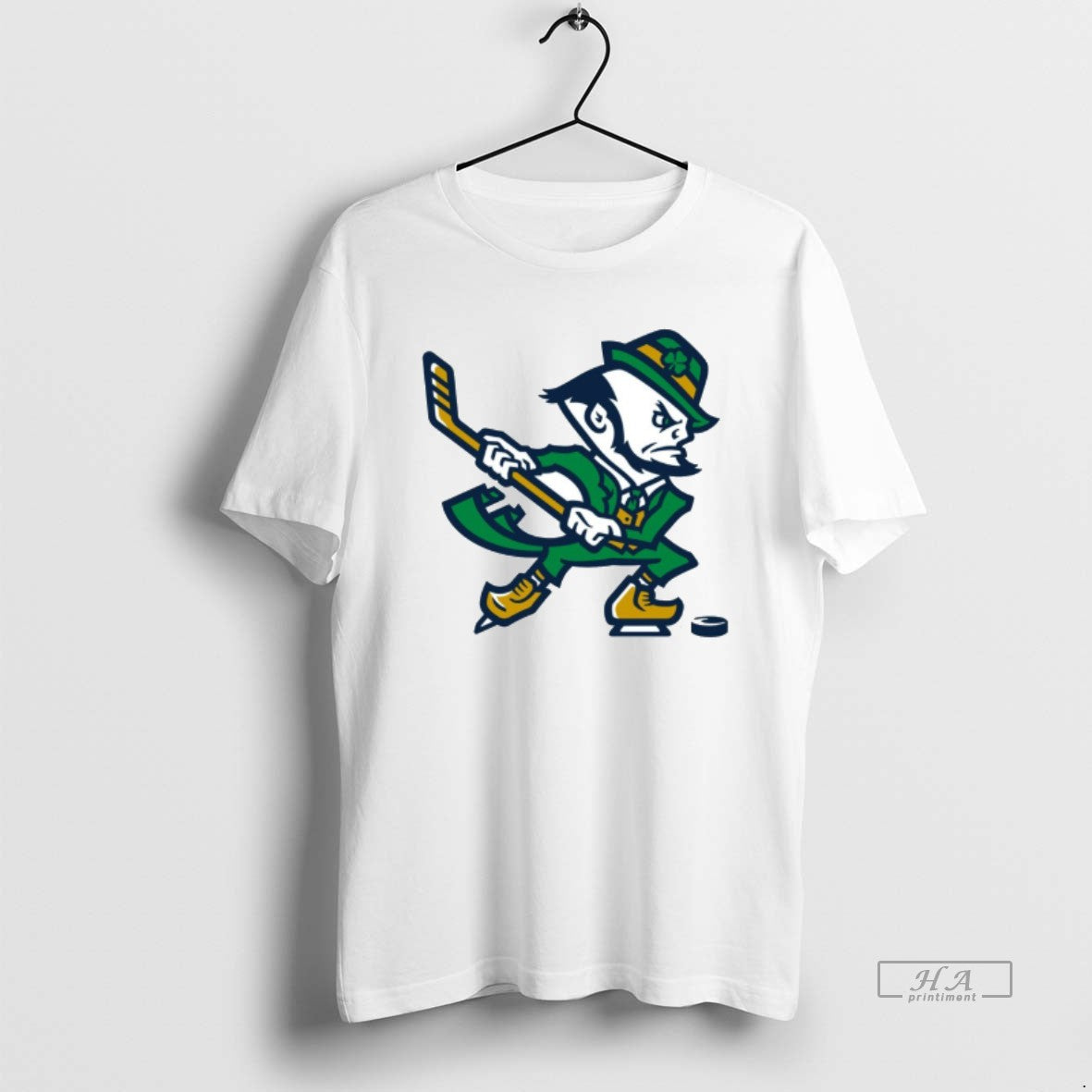 Notre Dame Fighting Irish Hockey Leprechaun Logo 2025 TShirt