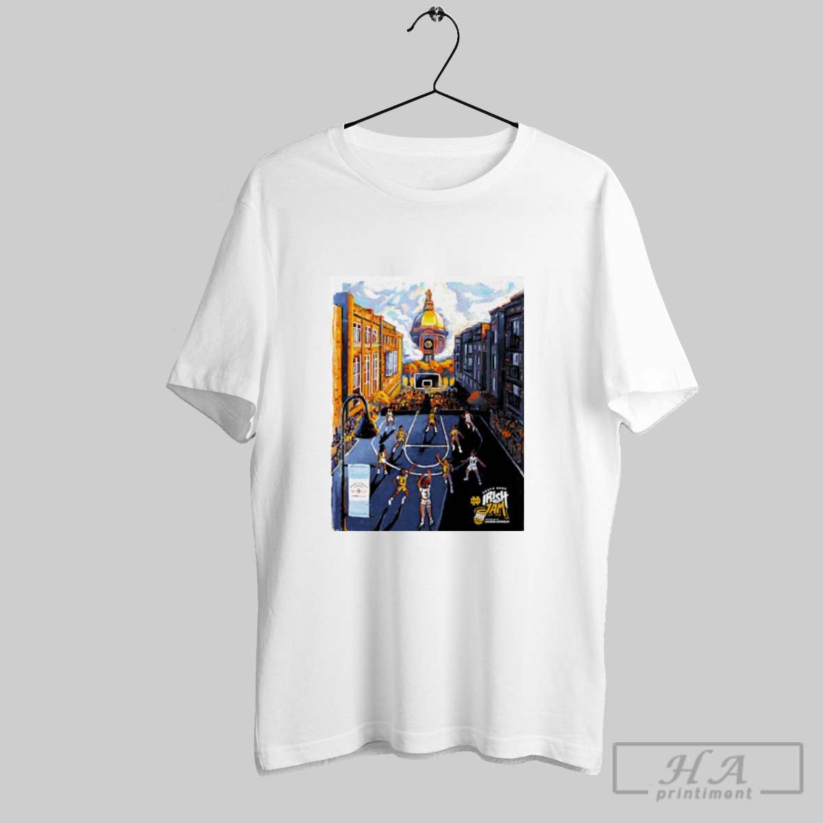 Notre Dame Hoops Hit Eddy Street TShirt Trendy Design