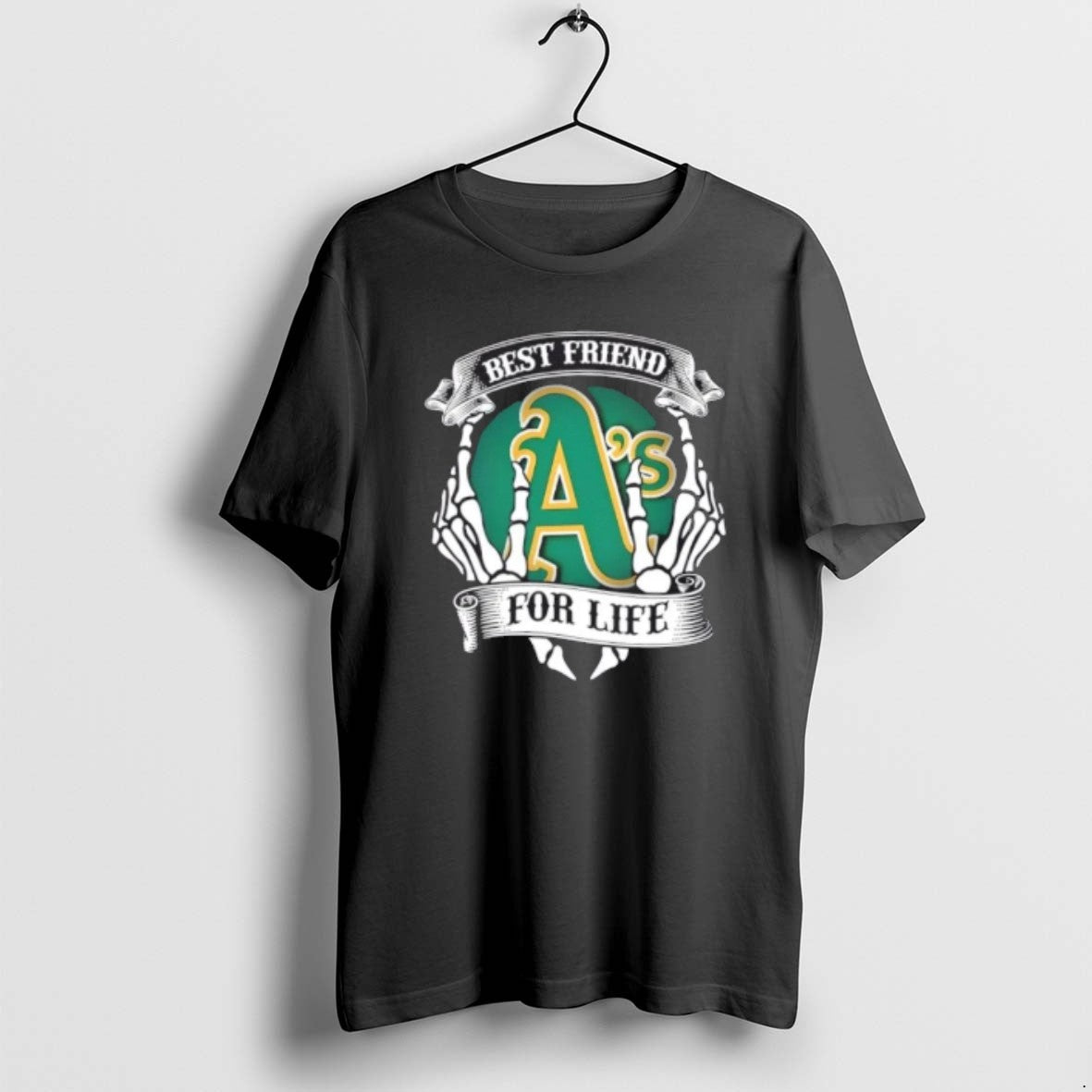 Oakland Athletics Baseball Best Friend Life Hands Bones Tank Top