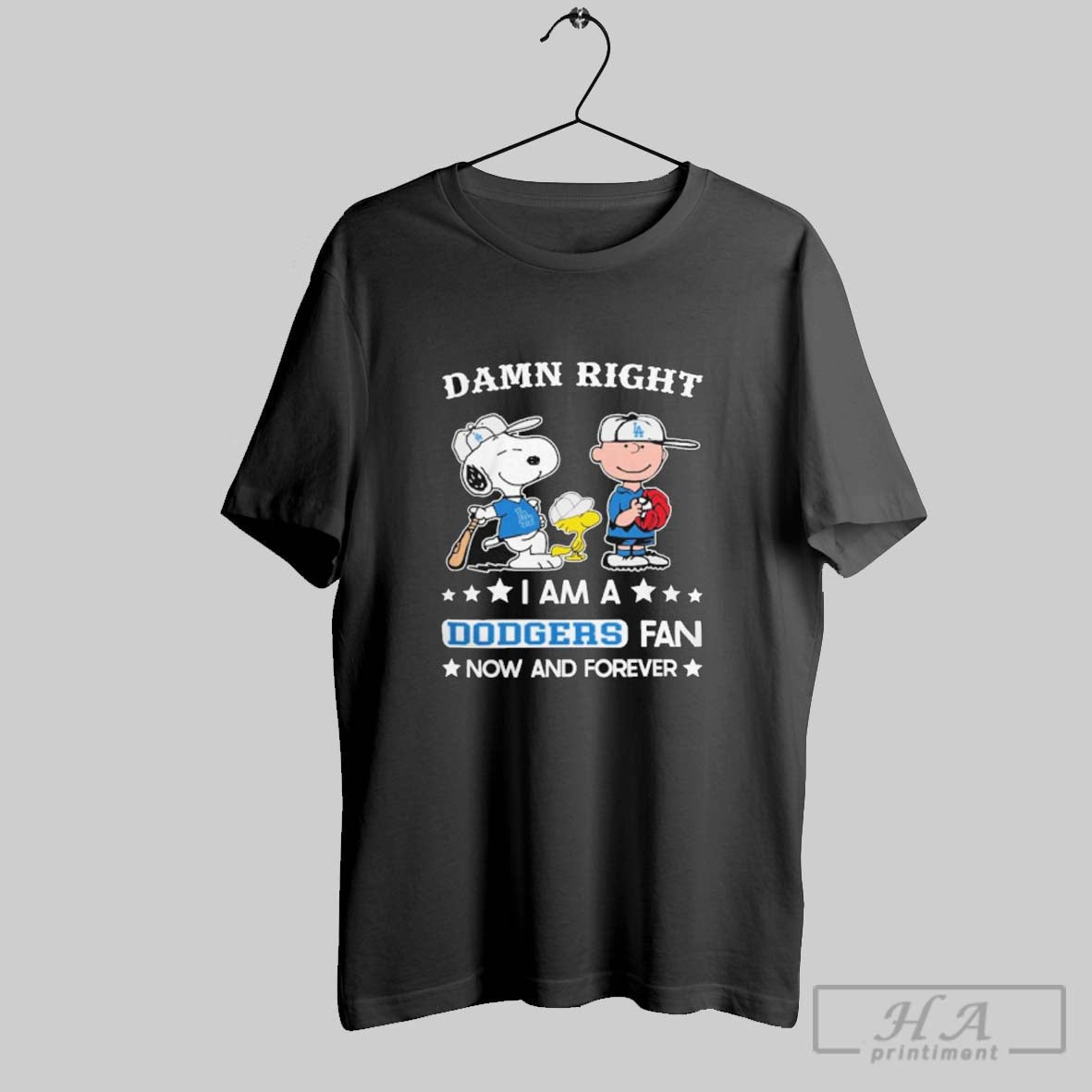 Los Angeles Dodgers Baseball Snoopy Woodstock Charlie Brown Damn