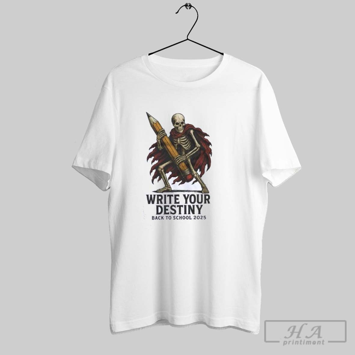 Skeleton Reading Write Your Destiny Back To School 2025 Shirts Tank