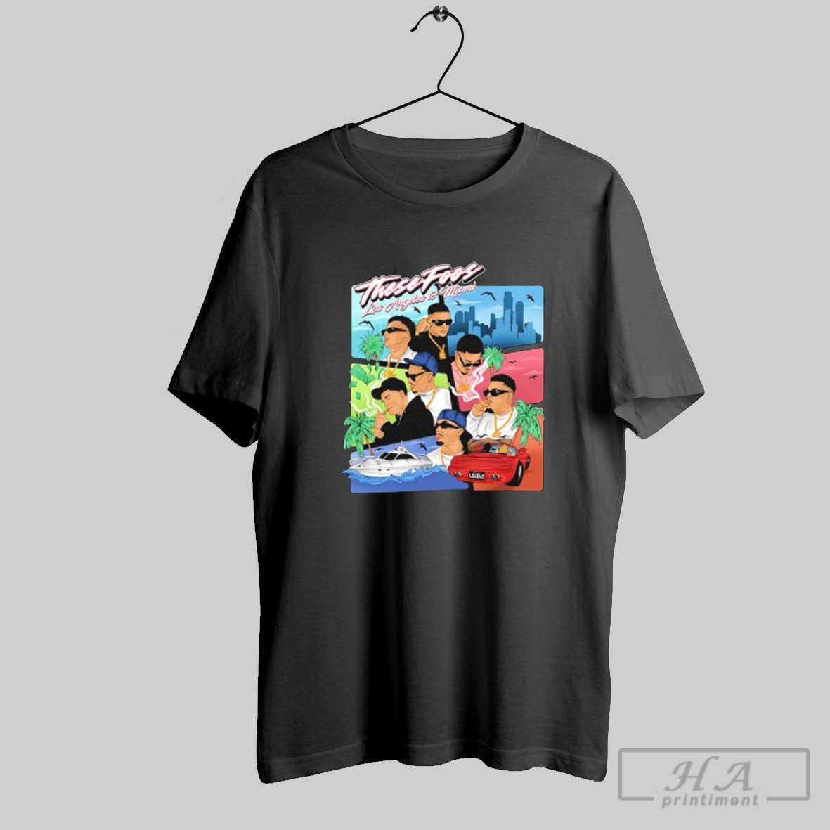 These Foos Los Angeles To Miami Long Sleeve Retro Art