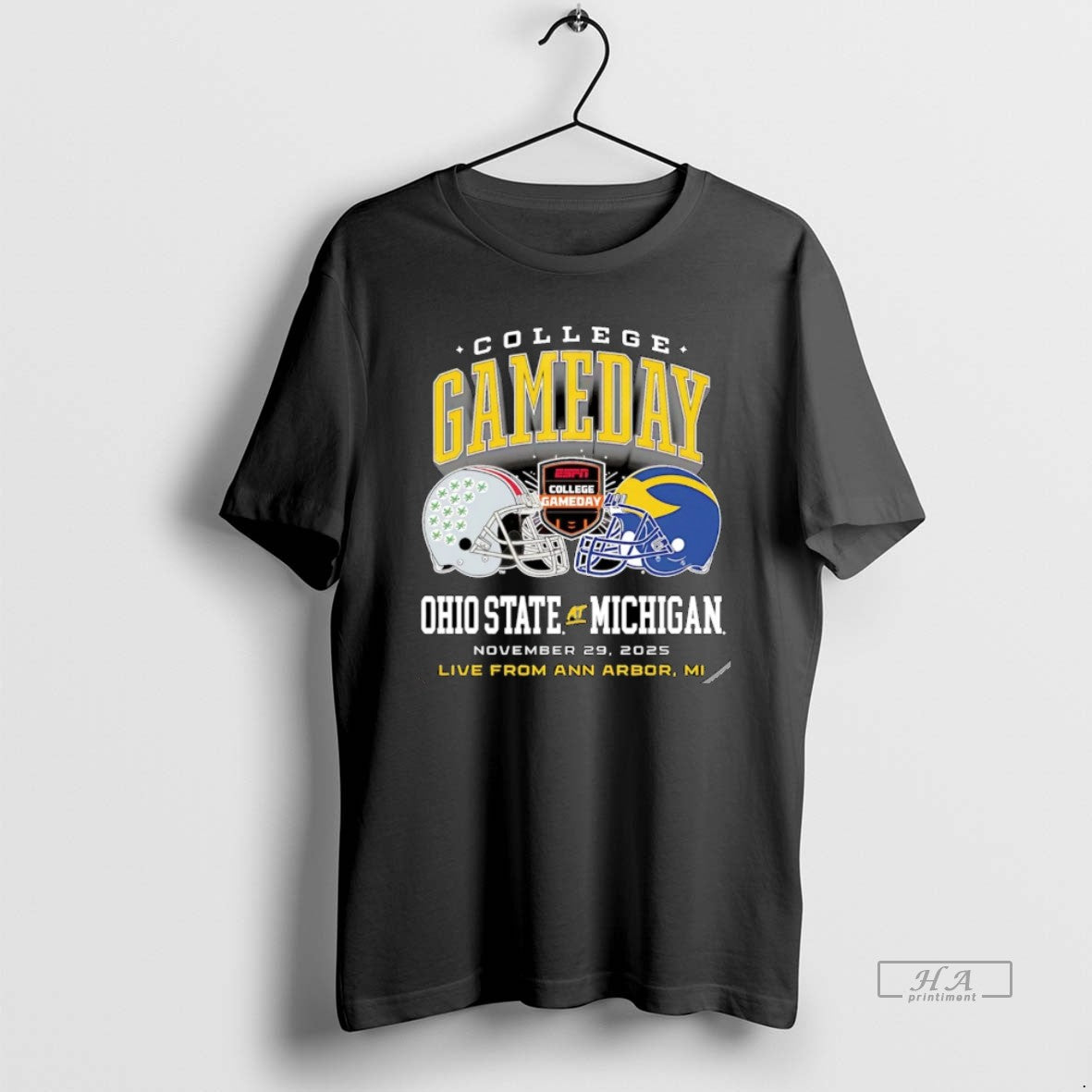 Ohio State Vs Michigan 2025 College Gameday Helmets Shirt Unique
