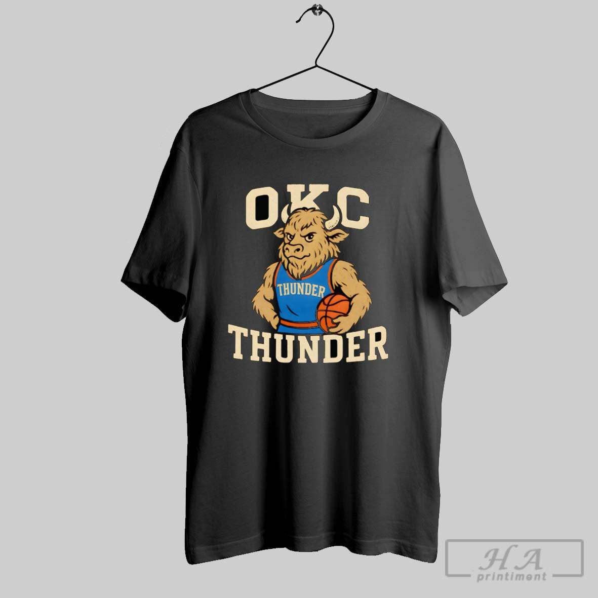 Okc Thunder Mascot Tee Classic Design