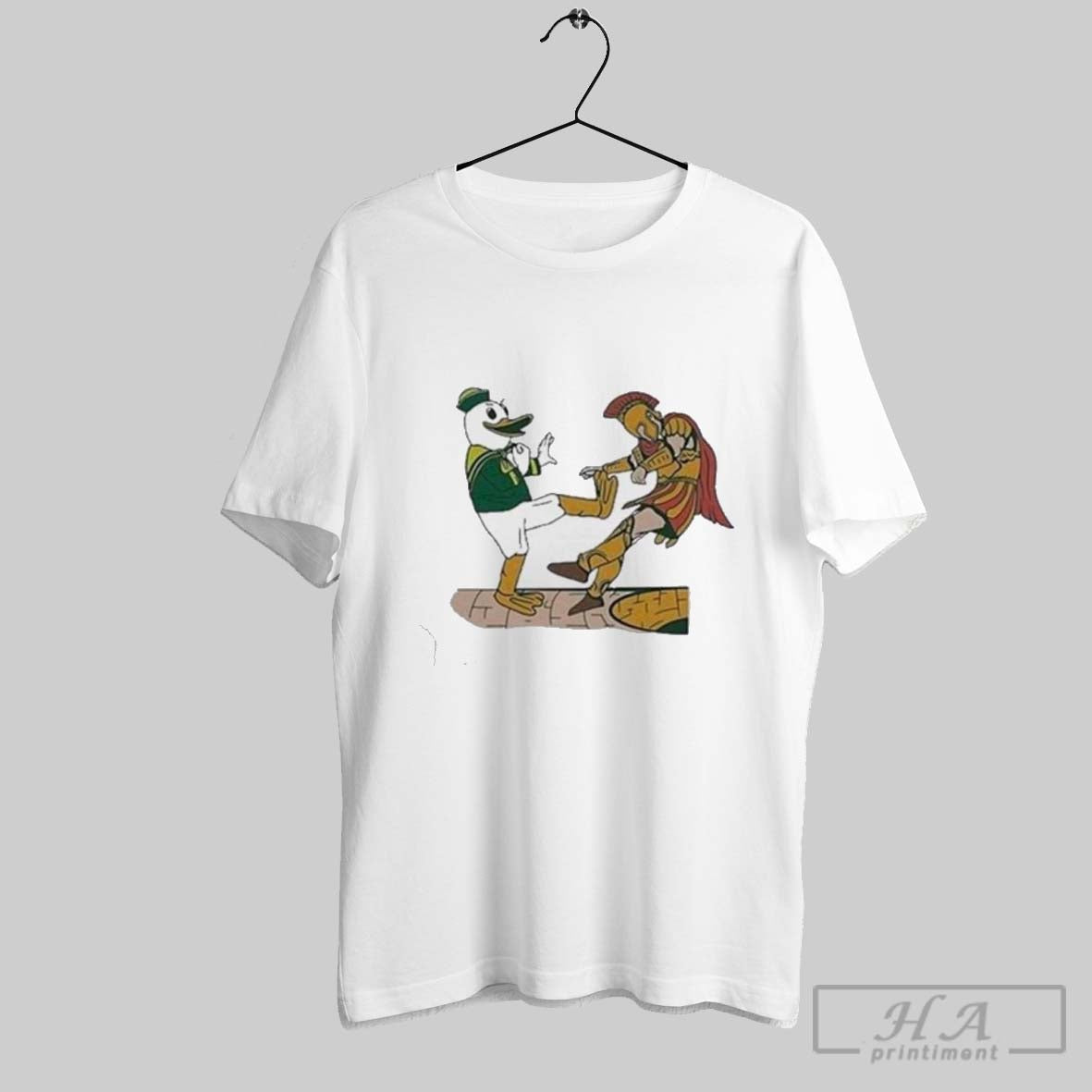 Oregon Ducks Or Kick Trojan Usc Mascot Ladies Sweatshirt Retro Style
