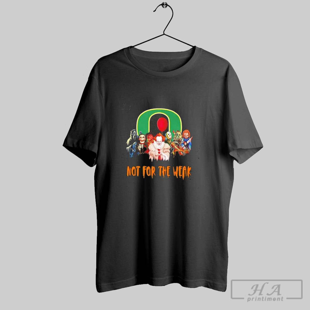 Oregon Ducks X Horror Movie Characters Not Weak Halloween Shirt