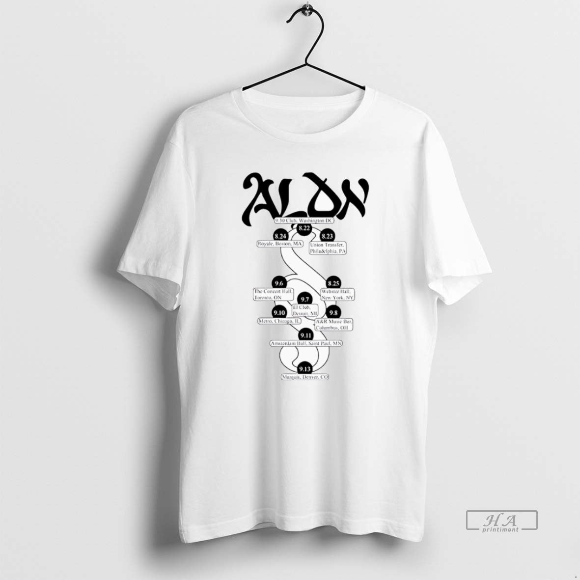 Pack Records Aldn Strung Tour Shirt Modern Apparel