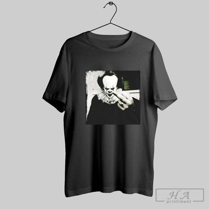 Pennywise Middle Finger Happy Halloween TShirt Stylish Design
