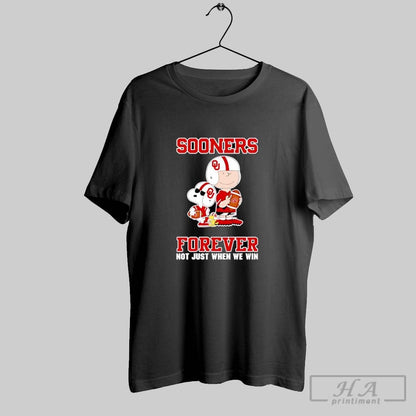 Personalized Oklahoma Sooners Snoopy Charlie Brown Cartoon Forever