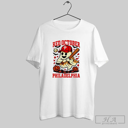 Philadelphia Phillies Baseball Red October Ghost Halloween Fall S