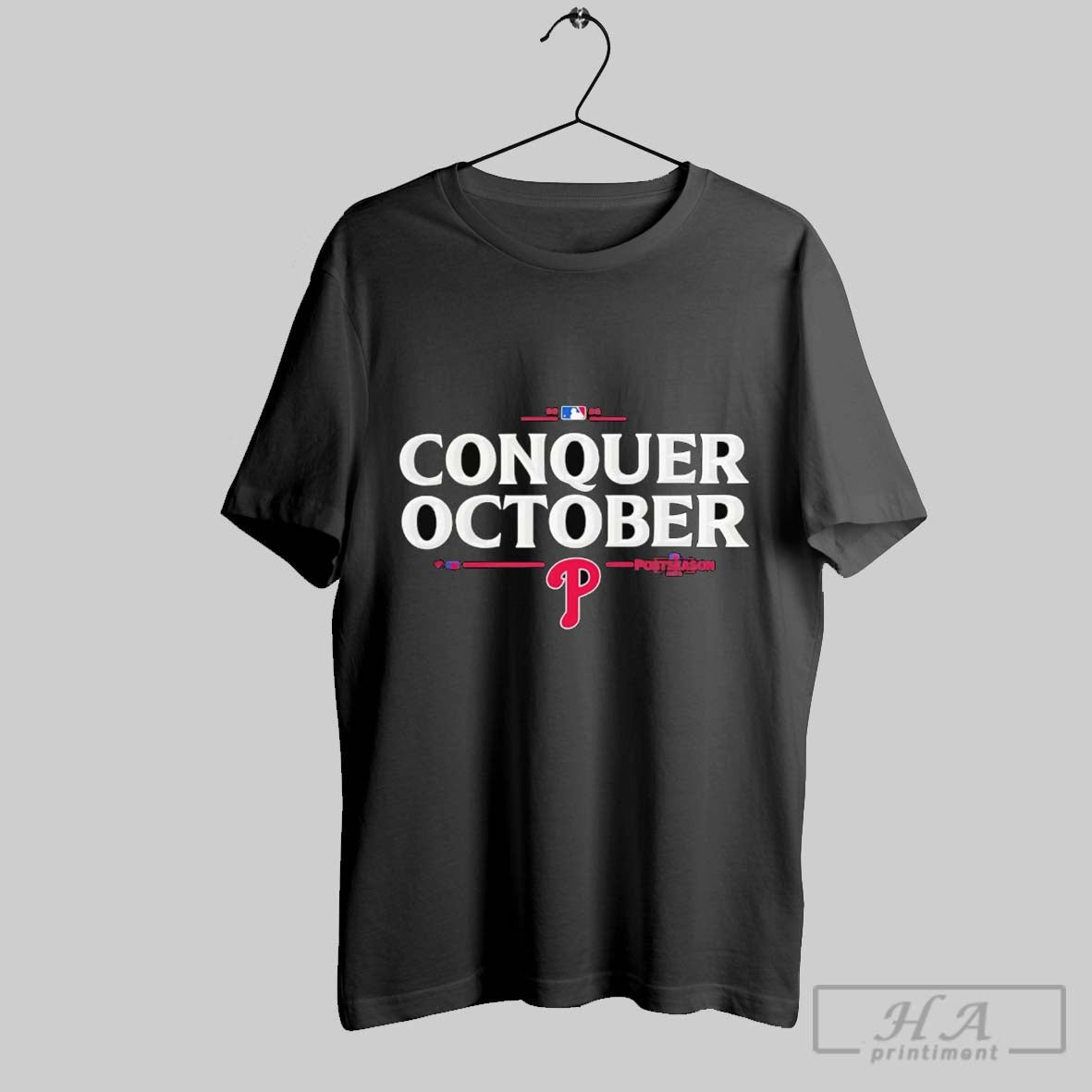 Philadelphia Phillies Conquer October 2025 Mlb Postseason Hoodie