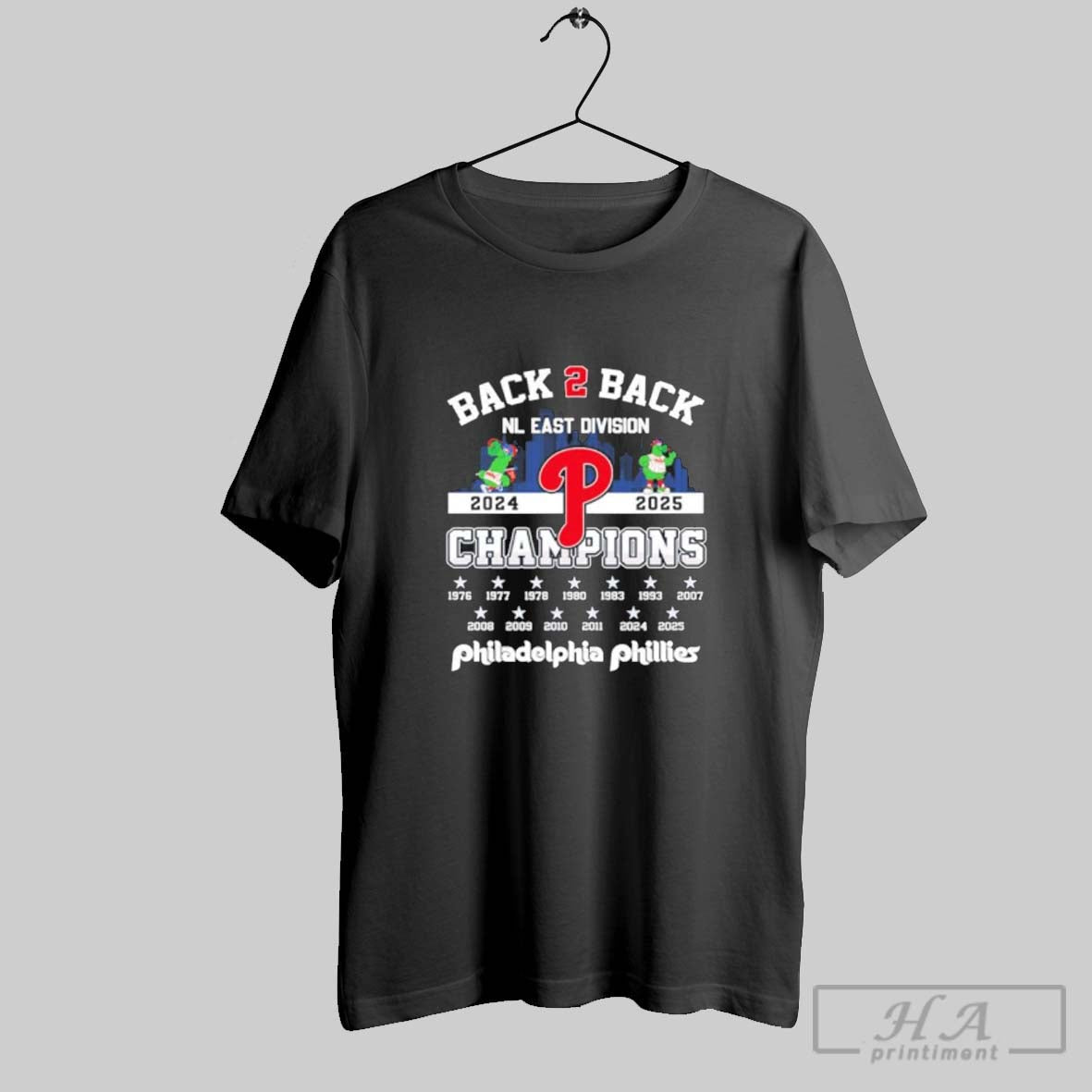 Phillies Back 2 Back Nl East Champions 2024 2025 Sweatshirt Vintage