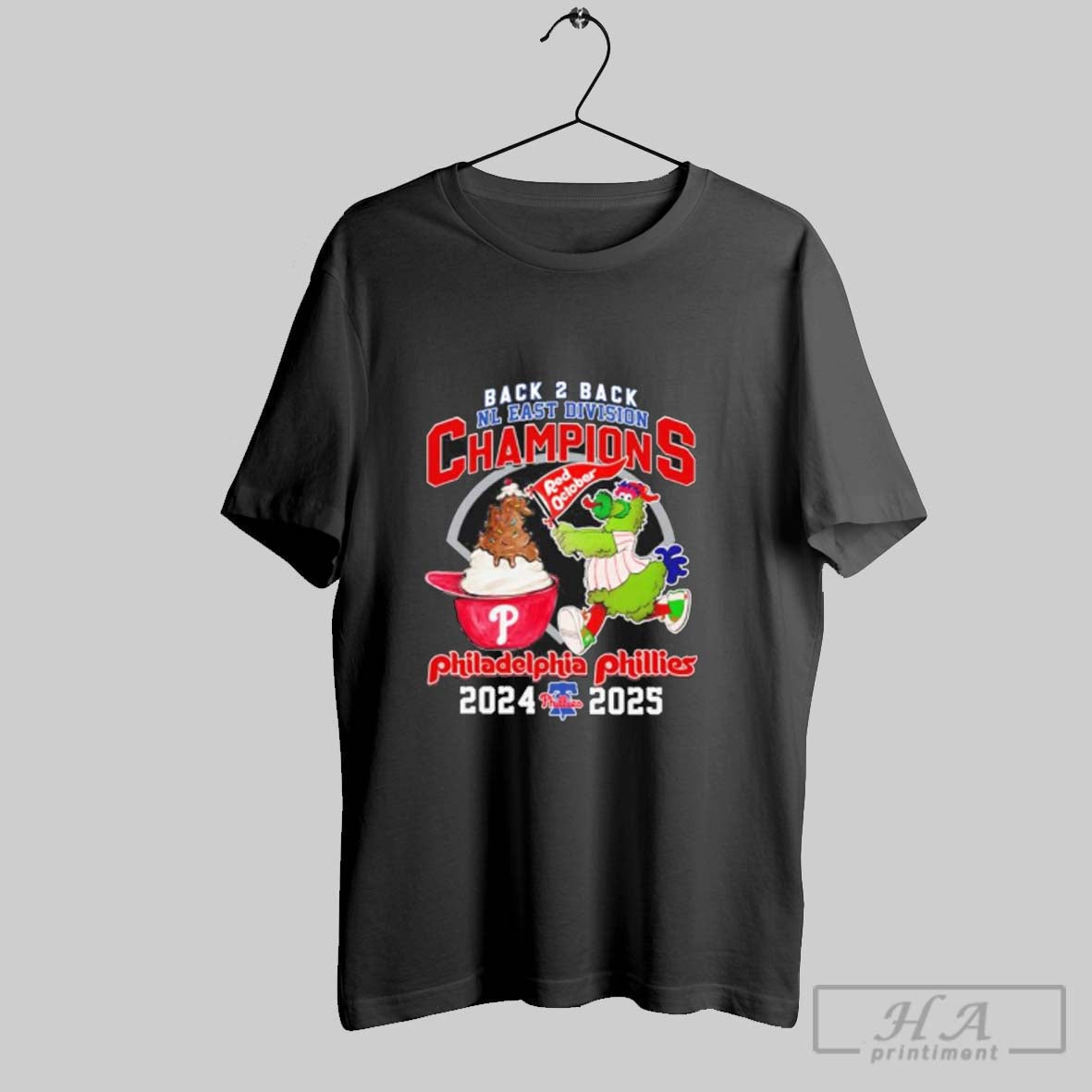Phillies Phillie Phanatic Red October Back To Back Nl East Division