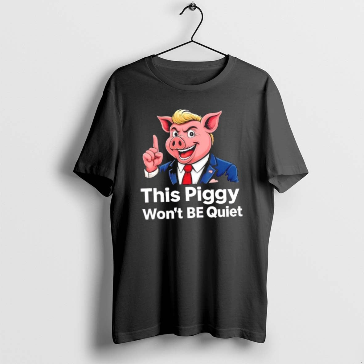 Pig Trump Hair This Piggy Wont Be Quiet Hoodie Vintage Fashion
