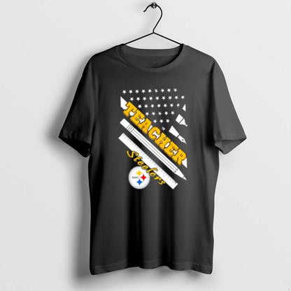 Pittsburgh Steelers Football X Teacher American Flag Sweatshirt