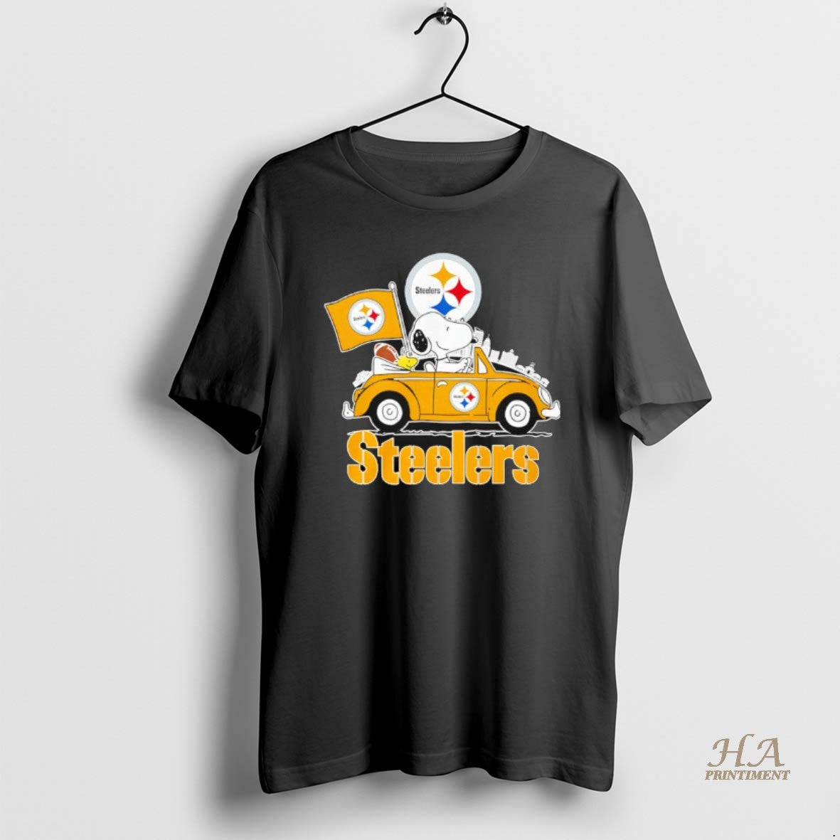Pittsburgh Steelers X Snoopy And Woodstock Drive Car Long Sleeve