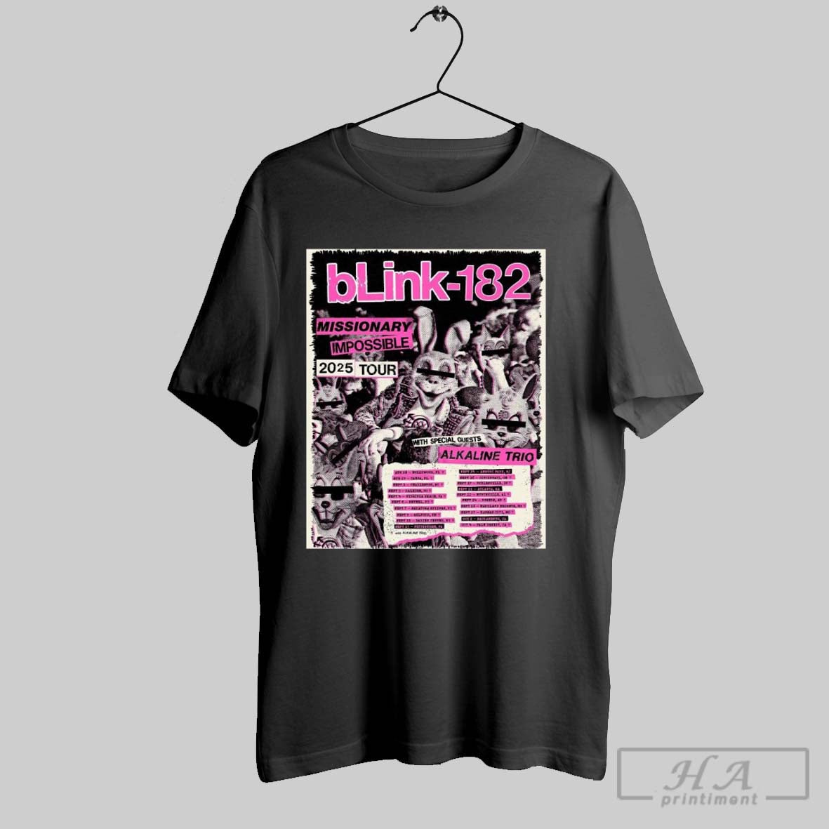 Poster Blink 182 Missionary Impossible Tour 2025 Special Guests