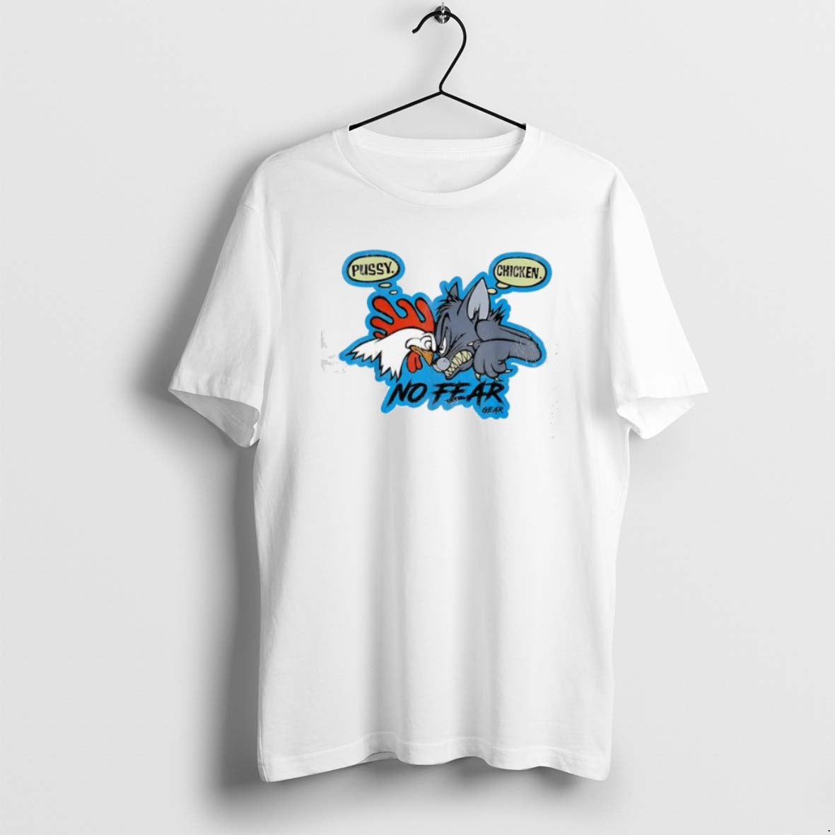 Pussy Chicken No Fear Gear Cartoon Sweatshirt Classic Apparel