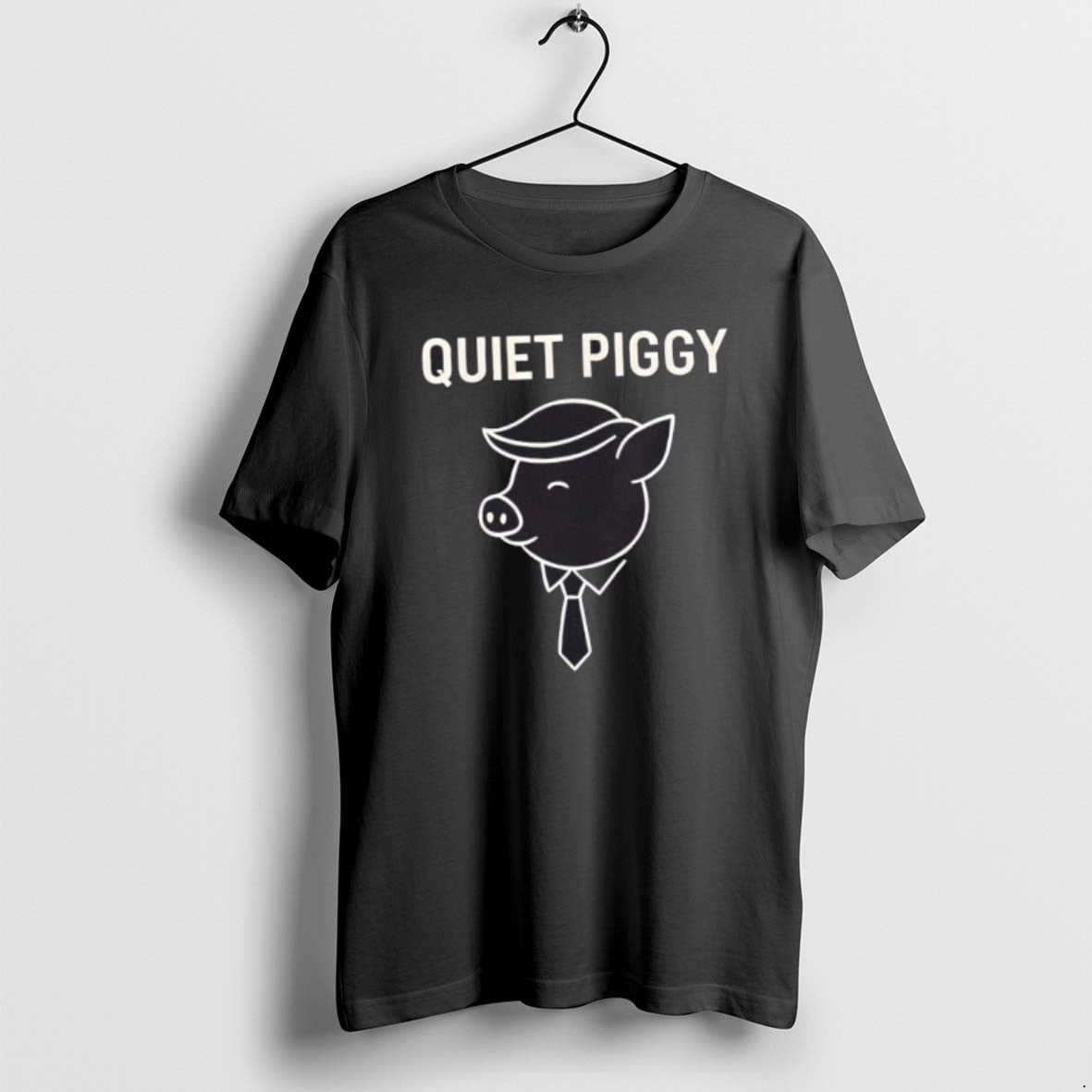 Quiet Piggy Introvert Media Minimalist Line Art Shirt Designer Style
