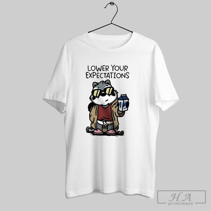 Raccoon Lower Your Expectations Hoodie Stylish Apparel