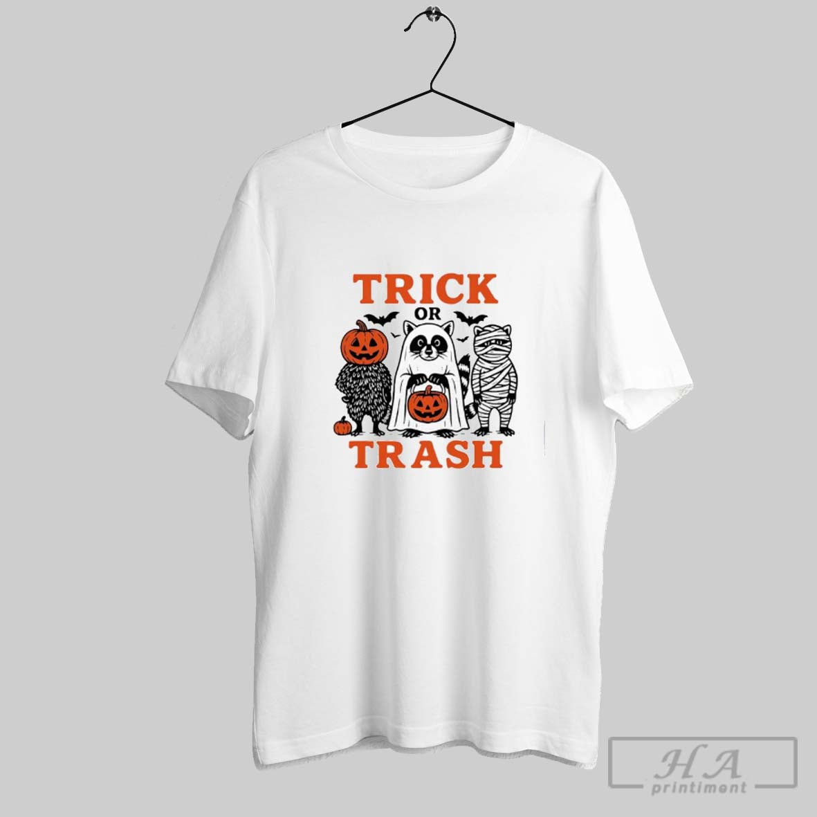 Raccoon Trick Or Trash Halloween Ladies Sweatshirt Modern Merch