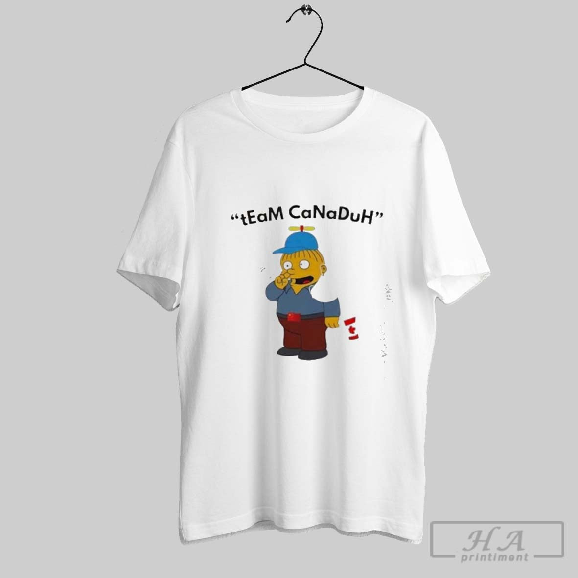 Ralph Wiggum Simpsons Team Canaduh Tank Top Retro Art