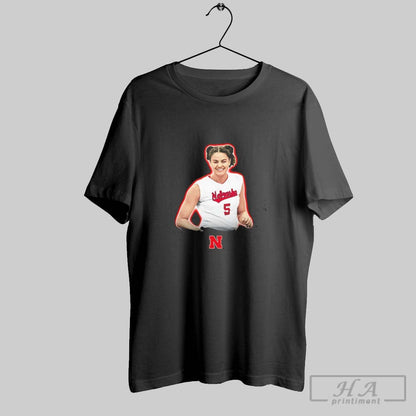 Rebekah Allick Nebraska Huskers Portrait Sweatshirt Modern Art