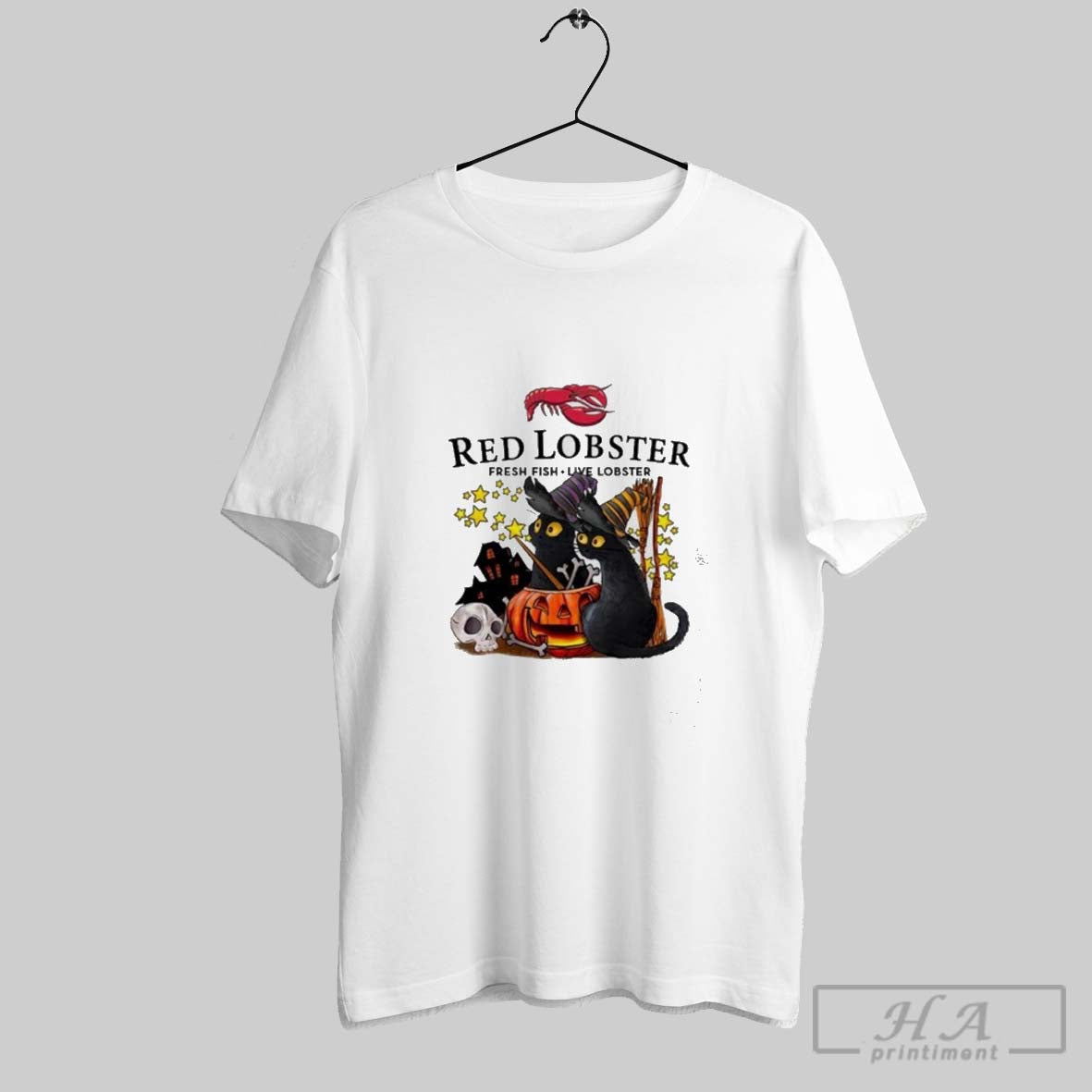 Red Lobster X Black Cat Witch Halloween 2025 Sweatshirt Designer Merch