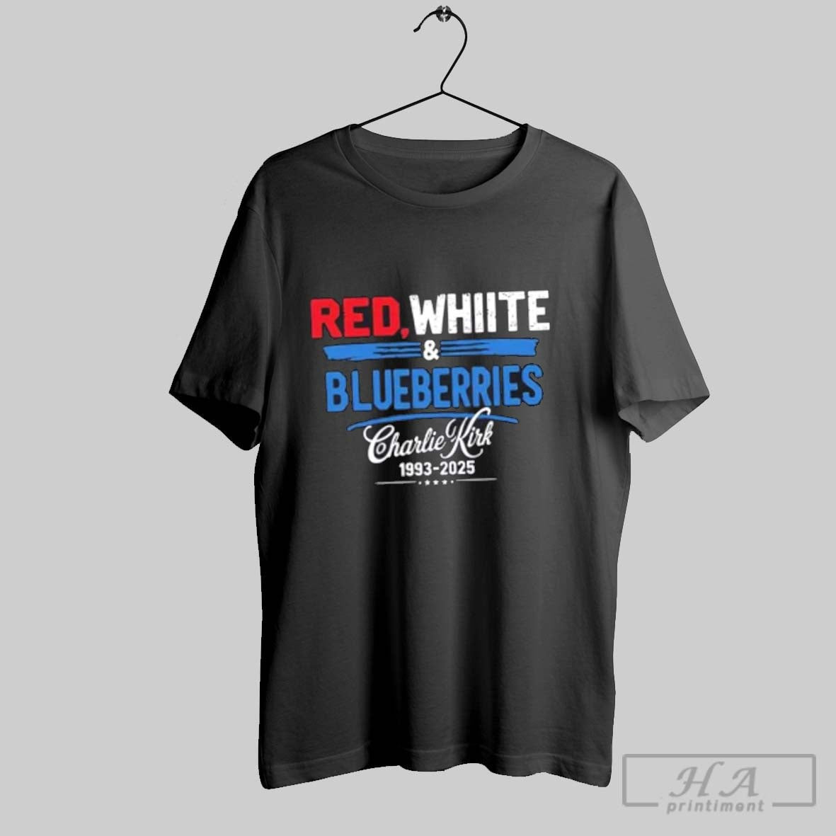 Red White Blueberries Charlie Kirk 1993 2025 Hoodie Authentic Art
