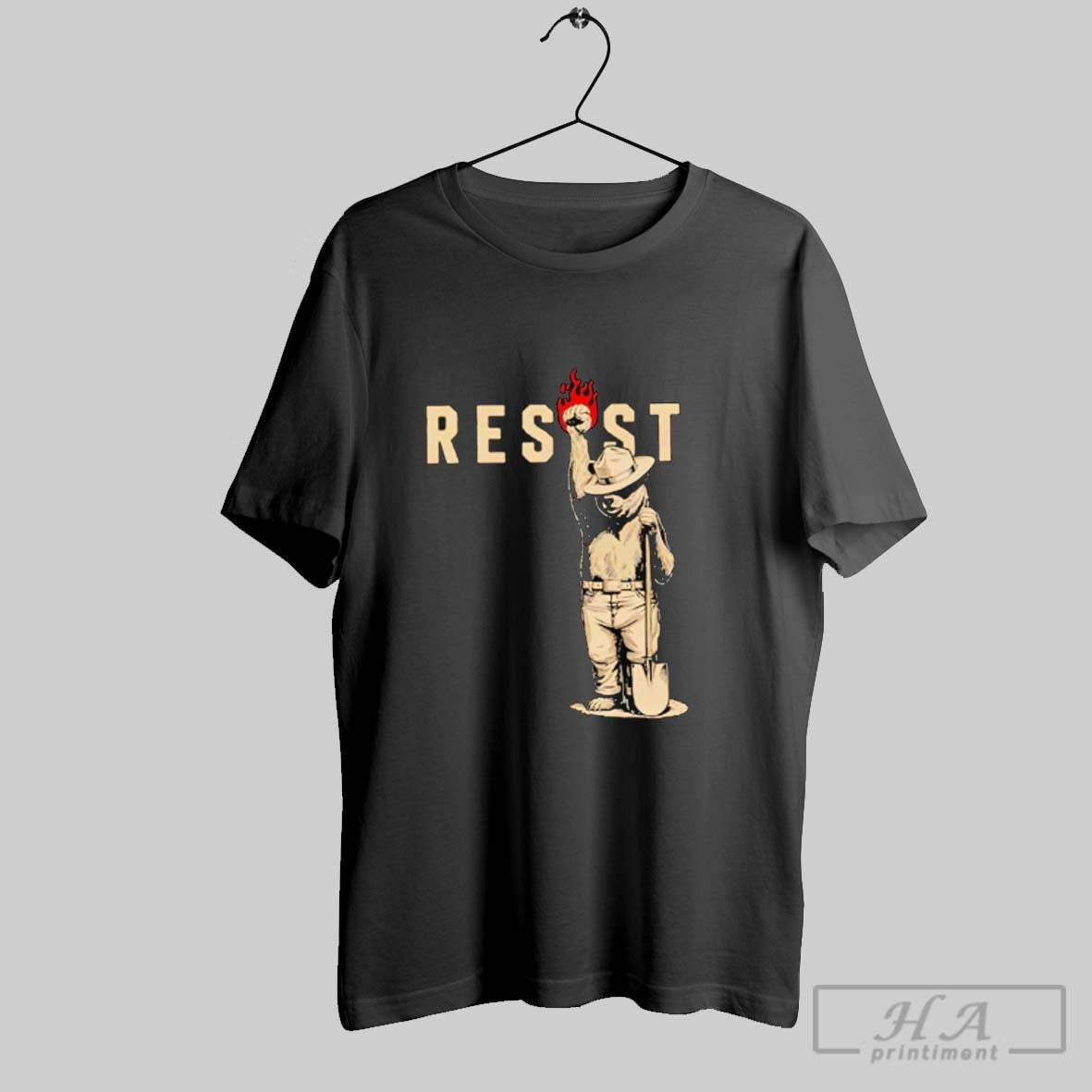 Resist Anti Trump Smokey Bear Tee Retro Art