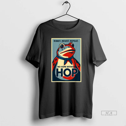 Ribbit Resist Repeat No Hope Without Hop Portland Frog Long Sleeve
