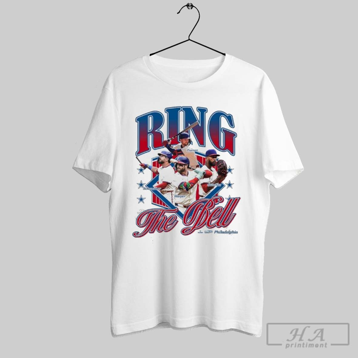 Ring Bell Philadelphia Phillies Players 2025 Ladies TShirt Retro