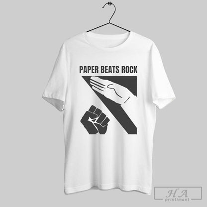 Rock Paper Scissors Game Paper Beats Rock Shirt Exclusive Merch