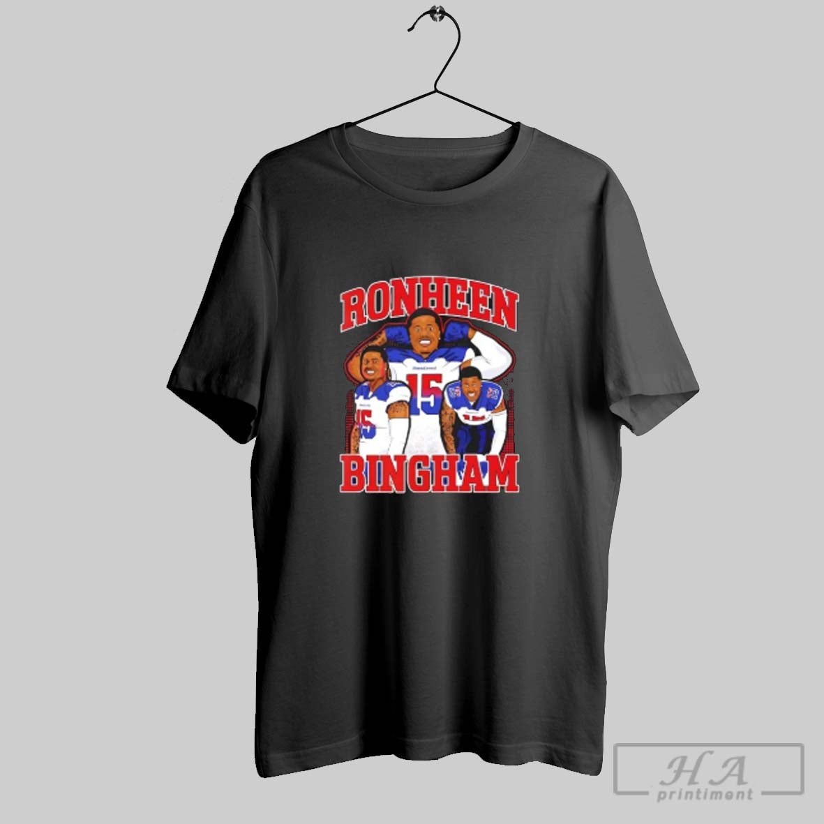 Ronheen Bingham Houston Roughnecks TShirt Trendy Art