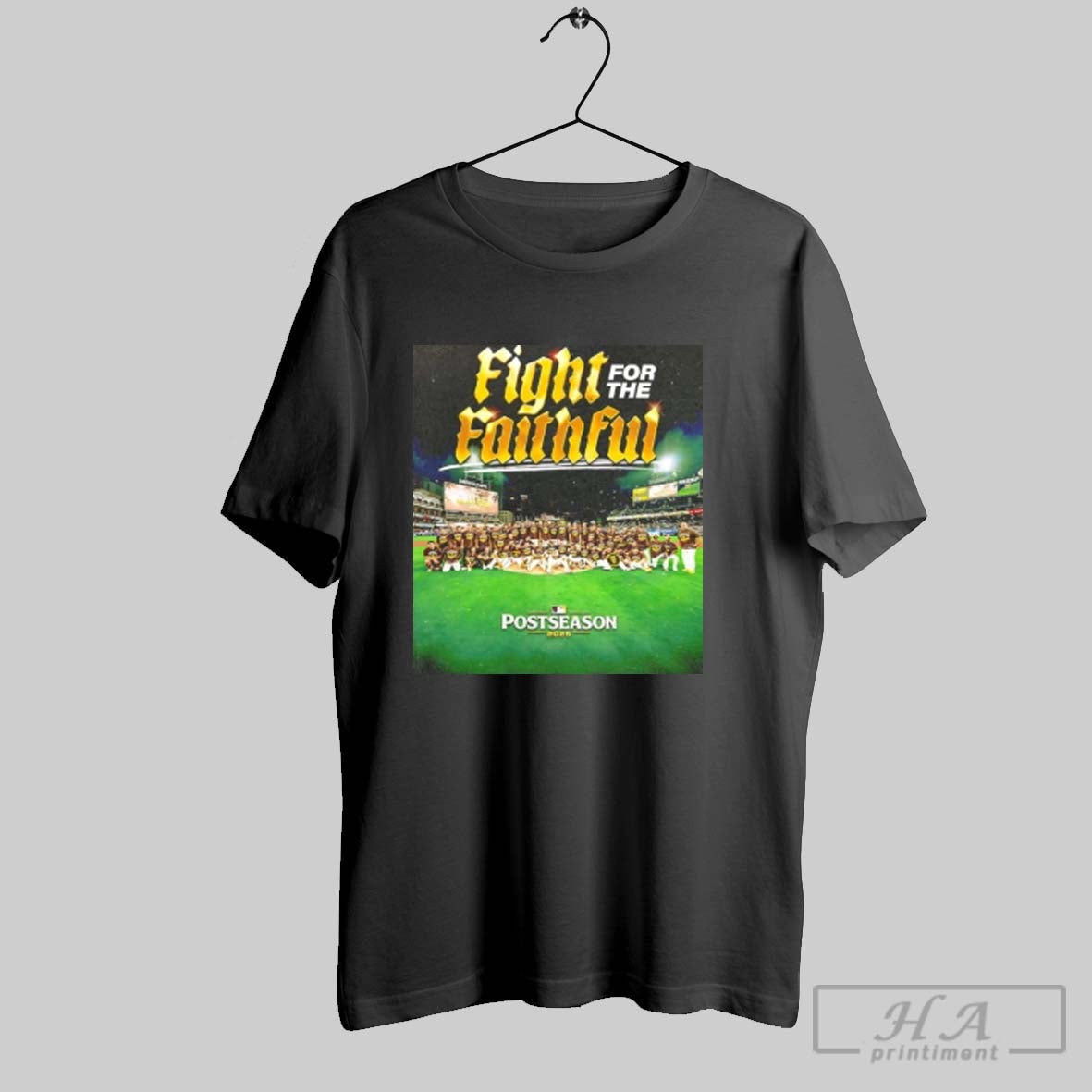 San Diego Padres Fight Faithful 2025 Postseason Poster Long Sleeve