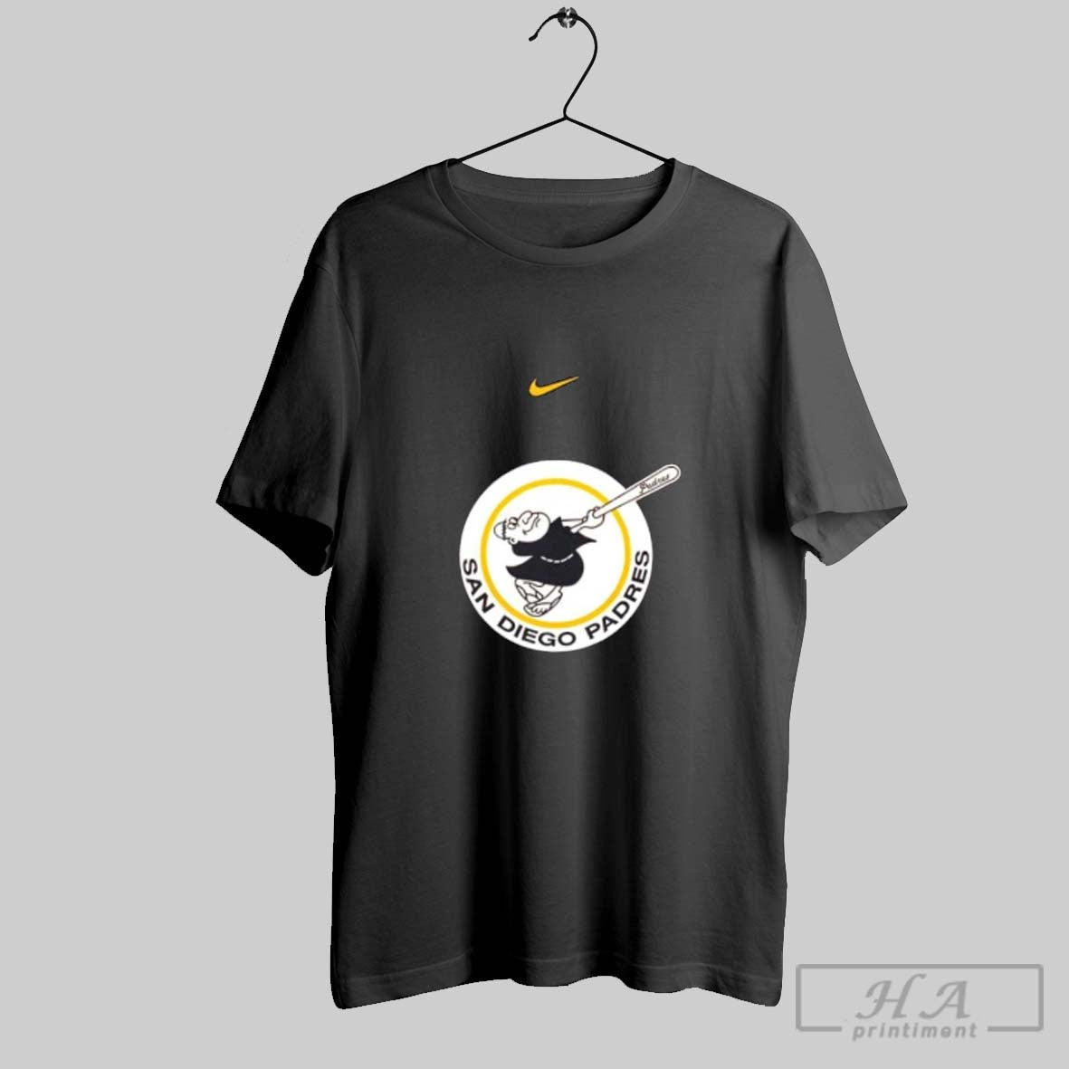 San Diego Padres Swinging Friar TShirt Authentic Design