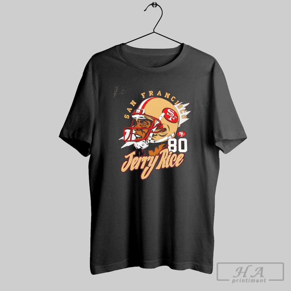 San Francisco 49Ers Jerry Rice Player Caricature Tee Retro Collection