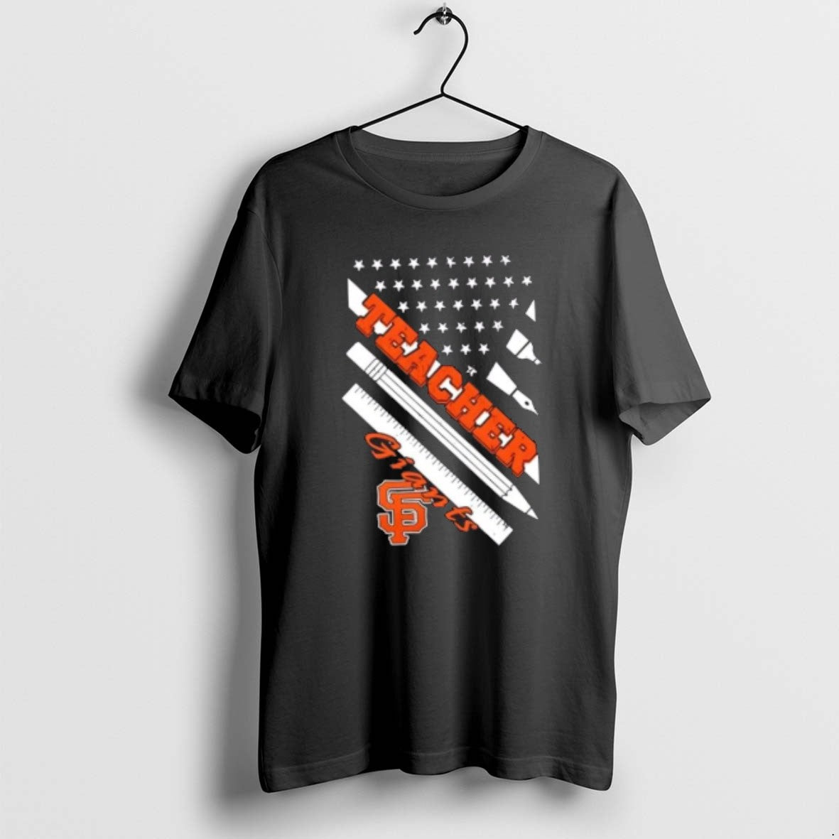 San Francisco Giants Baseball X Teacher American Flag Tee Exclusive